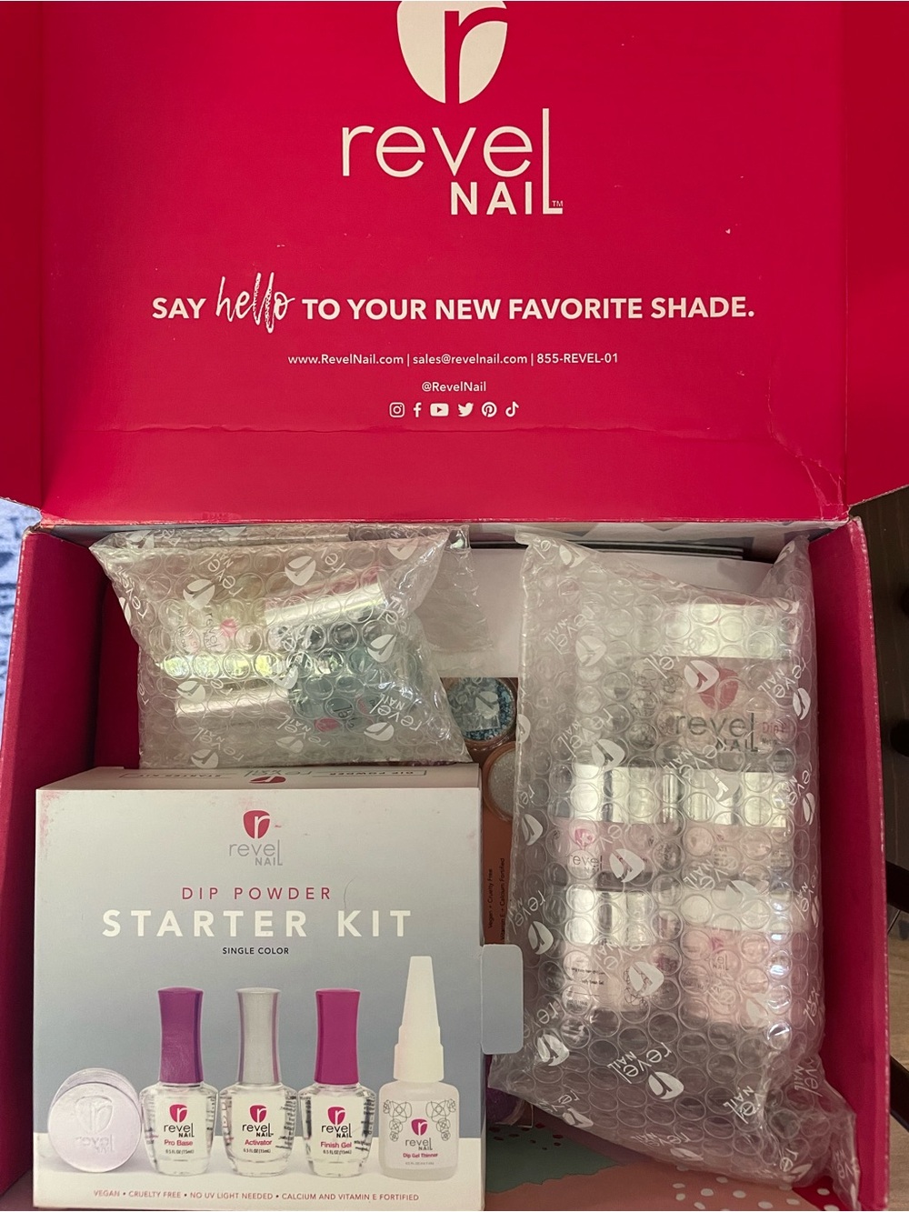 Revel Nail Dip Powder Starter Kit – Pink